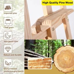 Studio Easel Wooden1.75m A-Frame Folding Pine Wood Artist Art Craft Adjustable Display Exhibition for Wedding Painting Art Easel