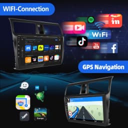 ESSGOO 10" 2DIN Android 13 Carplay Car Stereo Radio For Suzuki Swift 2003-2010 GPS Navigation FM WiFi BT RDS Multimedia Player 