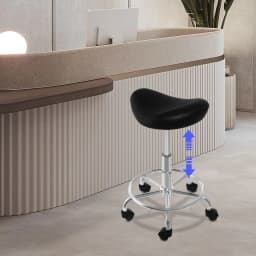 Lifting Saddle Stool for Office Spa Easy to Clean Ergonomic Adjustable Rolling Saddle Stool for Home Studies/Living Rooms