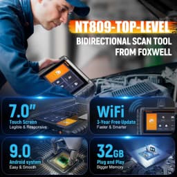 FOXWELL NT809 OBD2 Automotive Scanner Bi-directional Test EPB DPF 30+ Reset All System Car Diagnostic Scan Tool OBD2 Scanner