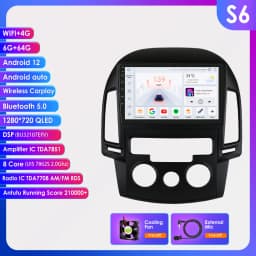 360Camera Carplay Android Car Radio For Hyundai I30 i30 AT MT 2006-2011 Car Multimedia Player Navi GPS 2Din Autoradio 4G-LET RDS