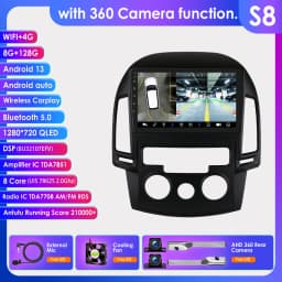 360Camera Carplay Android Car Radio For Hyundai I30 i30 AT MT 2006-2011 Car Multimedia Player Navi GPS 2Din Autoradio 4G-LET RDS