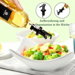 6/12-Pack 250ml Glass Oil & Vinegar Dispenser Bottles | High Clarity with Black Labels, Leakproof Kitchen Storage for Liquids