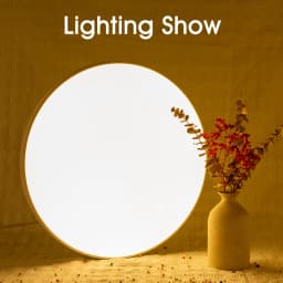 MARPOU Smart LED Modern Ceiling Light with APP Remote Control Dimmable Round Ceiling Lamp Indoor Home Lighting Bathroom Bedroom