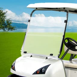 Golf Cart Front Windshield 100.5*82cm/39.5*32.2in Fold Down Impact Resistant Windshield for EZGO TXT Golf Carts After 2014