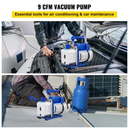 SucceBuy 9CFM 1HP 370ml Air Condition Refrigerant Vacuum Pump Automobile Maintenance for Household Air Conditioning Cleaning Use