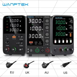 Wanptek 30V 10A Laboratory Power Supply Adjustable Voltage Current Encoder Adjustment with USB Fast Charging Lab DC Power Supply