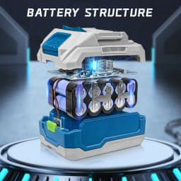 Kamolee 18V 5000mAh Lithium-Ion Battery with 2 Batteries, Suitable for Kamolee Power Tools