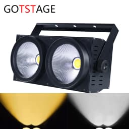 1/4PCS 200W 2eyes COB LED DMX Flood Blinder Christmas Lights Cool Warm White DJ Audience Stage Lighting Disco Wedding Party