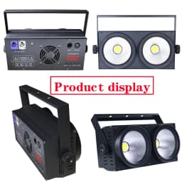 1/4PCS 200W 2eyes COB LED DMX Flood Blinder Christmas Lights Cool Warm White DJ Audience Stage Lighting Disco Wedding Party