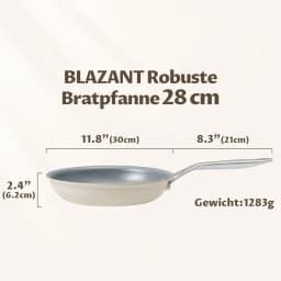 Ceramic Pan Induction 28 Cm With Cast Steel Handle, Beige, Ceramic Pan Without PTFE And PFOA, Ceramic Pan Induction 28 Cm, Non-s