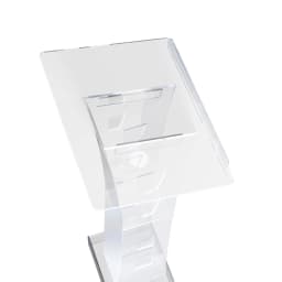 Clear Acrylic Podium with LED Light Base, 22.04 lbs Max Capacity, Easy Assembly, Clean Surface, Ideal for Presentations and