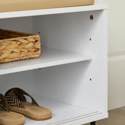 Sobuy Fsr116-W Shoe Bench with Seating Surface and Sliding Doors, Storage Bench, Shoe Chest, Hallway Bench, Seating Dresser, Shoe Rack