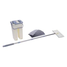 360° Floor Washer Cleaner Wiper Set Mop Bucket Cleaner +10* Cleaning Microfiber Pad Multifunctional Comfortable Flat Mop