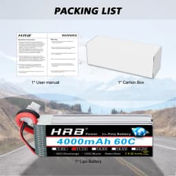 HRB 3S 4000mah Lipo Battery 11.1V 4000mah RC Battery 60C With XT60 Connector for RC Car Truck Monster RC Airplane FPV Drone Boat