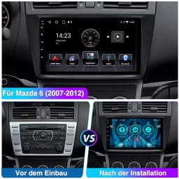 ESSGOO Android 14 or Android 15 For MAZDA 6 GH 2007-2013 9" Apple Carplay Android AUTO Car Stereo Radio GPS NAVI WIFI BT SWC FM