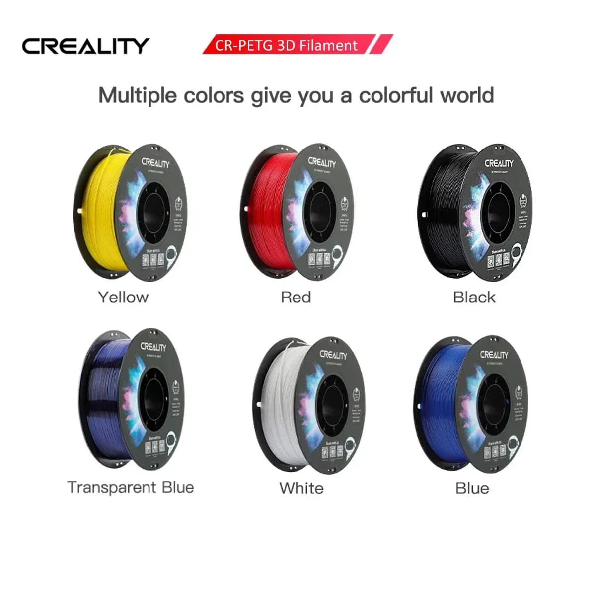 CREALITY Original CR-PETG Filament 1KG 1.75mm High Temperature Eco-friendly Odorless Non-toxic Excellent for Ender 3D Printer