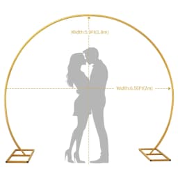 Circular Metal Arch DIY Balloon Flower Vine Decoration Background Frame Outdoor Indoor Wedding Banquet Party Golden Arch Frame