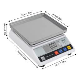 0.5G-10Kg/0.0011-22 Lbs Precision Lcd Screen Electronic Scale with Adapter,For Kitchen Laboratory