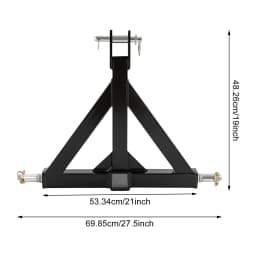 Trailer Towing 3-point Trailer Hitch Tractor Drawbar Hitch Adapter with 2" Receiver