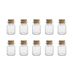 10Pcs 5/7/8/10/12/15/20ml Mini Glass Bottles with Cork Stoppers DIY Decoration Vials for Drift Bottle Lovely Wedding Party Decor