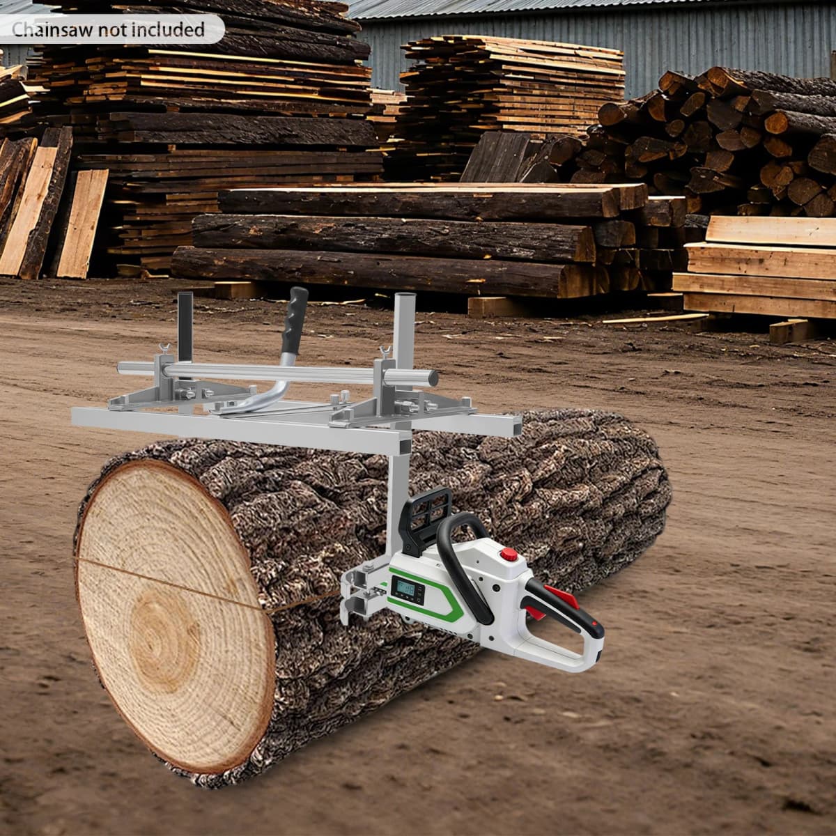 Adjustable Aluminum Chainsaw Mill, Portable Log Saw Guide 1/2-13in Thickness Lumber Maker for Woodworkers Homeowners Use