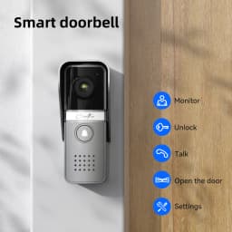 TMEZON V-20 Video Doorphone 4-Wire,Intercom with Doorbell, Doorphone with Camera,7" Color Display, 120° Wide View Camera