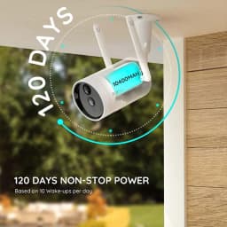 BOIFUN 2K Battery Security Camera Outdoor Wireless with AI Detection, WiFi Home CCTV Camera System, Siren Floodlight Alarm,IP66