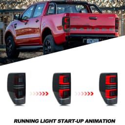 LED Tail Lights for Ford Ranger 2012-2021 T6 T7 RAPTOR Start-up Animation Sequential Turn Signal Rear Lamps Assembly