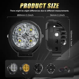 CO LIGHT 4inch Upgrade Motorcycle Strobe Led Work Light Fog light Auxiliary Lights With Wire Brighter 3500K 6000K for BMW 9-80V