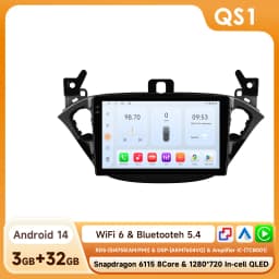 9" Hizpo 2Din Android14 Car Radio for Opel Adam Corsa E Snapdragon 6115 4G BT Auto CarPlay GPS Navigation DSP RDS SWC 360°CAM