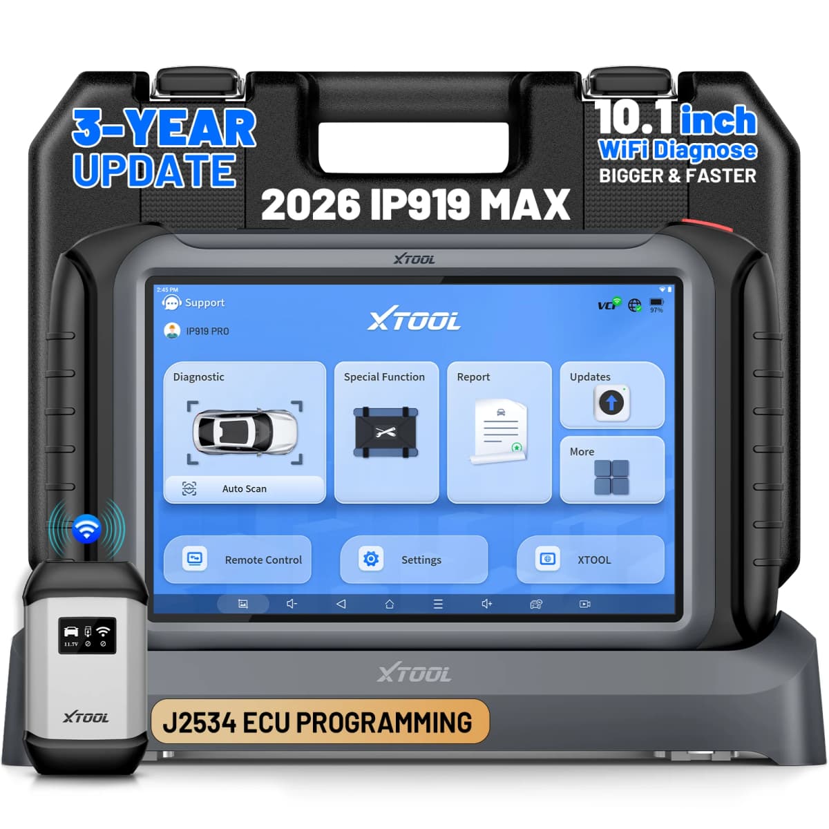 XTOOL IP919 MAX ECU Programmer J2534 Programming Car Diagnostic Tools 51 Resets Automotive Scanner Intelligent Topology FCA DOIP