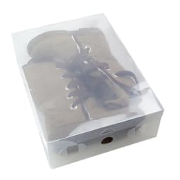 20 Pcs Shoe Box Transparent Foldable Plastic Shoe Organizer Cardboard Storage Drawer Stackable for Sneakers Heels Flat