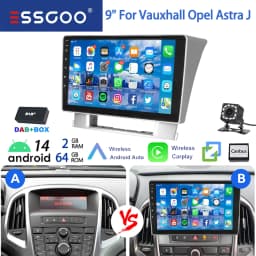 ESSGOO 9" Car Radio Android 14 For Opel Astra J 09-14 Buick Excelle Verano 10-15 Multimedia Player Navi GPS Carplay Android Auto