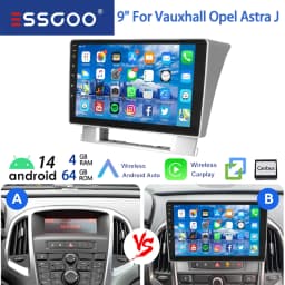 ESSGOO 9" Car Radio Android 14 For Opel Astra J 09-14 Buick Excelle Verano 10-15 Multimedia Player Navi GPS Carplay Android Auto