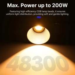 Ulanzi VL-200Bi 200W V-Mount COB Light Wireless APP Control 2700K-6500K Video Light for Skit Video Videography Photography
