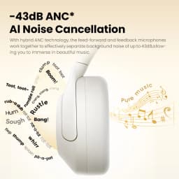HAYLOU S30 Wireless Bluetooth 5.4 Headphones 43dB Adaptive Noise Cancelling Headsets 40mm Dynamic Driver 80H Playtime Earphones