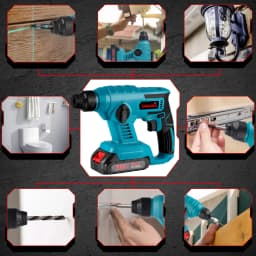 ONEVAN 1000W 3600RPM Electric Rotary Hammer Rechargeable Electric Hammer Impact Drill Woodworking Tools For Makita Battery Pin