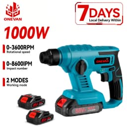 ONEVAN 1000W 3600RPM Electric Rotary Hammer Rechargeable Electric Hammer Impact Drill Woodworking Tools For Makita Battery Pin