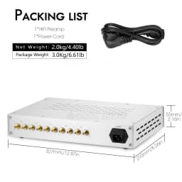 Nobsound HiFi 2.0-Channel Class A Stereo Vacuum Pre-Amplifier 4-way Digital Desktop Audio Preamp