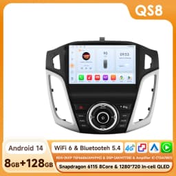 Hizpo 9inch 2Din CarPlay Android Auto Car Radio for Ford Focus 3 MK3 2011 - 2017 Snapdragon6115 GPS Navigation RDS DSP 4G BT SWC 360°CAM