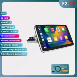 10.1" HIZPO 1Din Universal Android Auto Car Radio 360° Rotatable Screen Multimedia Headunit 4G CarPlay RDS DSP GPS Navi