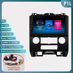 HIZPO 2Din 9inch Android Auto Car Radio for Ford Escape 2007 - 2012 Multimedia Navigation GPS 4G BT CarPlay RDS DSP SWC WiFi
