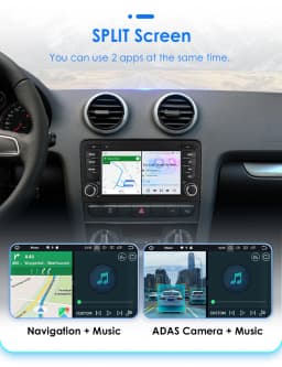 Hizpo Android 13 Auto Radio for Audi A3 8P 2003-2011 S3 RS3 Sportback Carplay Car Multimedia RDS GPS No 2din Autoradio 8+128G BT