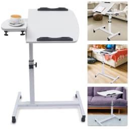 180 ° Tiltable Laptop Table Height Adjustable Computer Trolley Side Table Bed Table Computer Desk Sofa Table With 360 ° Wheels