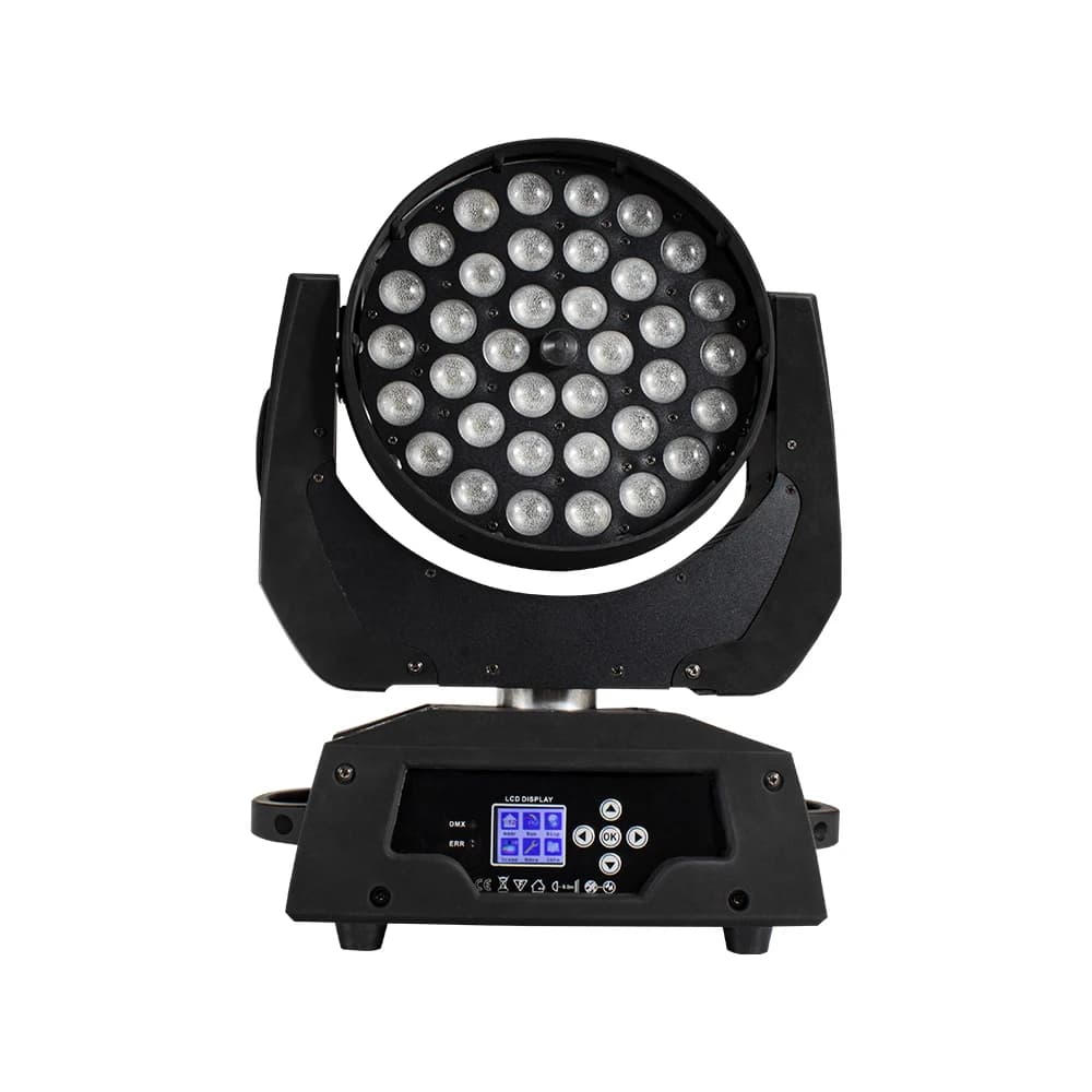 SHEHDS Button Version LED Wash Zoom 36x18W RGBWA+UV Moving Head Lighting For DJ Stage Wedding Stage equipment
