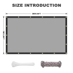 Sunshade Waterproof Tarpaulin PVC with Eyelets 400 g/m² UV Protection Tarpaulin for Gazebo Garden Balcony Privacy Protection