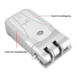 YiHESZ 433Mhz Remoto Control Door Lock Dual Motor Smart Lock Electronic Wireless Keyless Door Locks Touch Control Dealbolt Lock