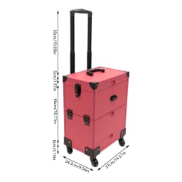 Sturdy Makeup Train Case with Retractable Trays, Large Storage Capacity, and Secure Locks – High-Quality Waterproof Materials,