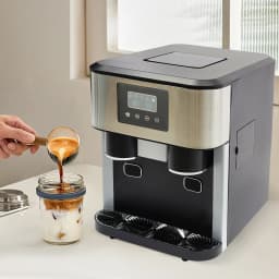 3 In 1 Crushed Ice and Ice Cube Maker Machine Tabletop Automatic Cleaning Stainless Steel Ice Maker